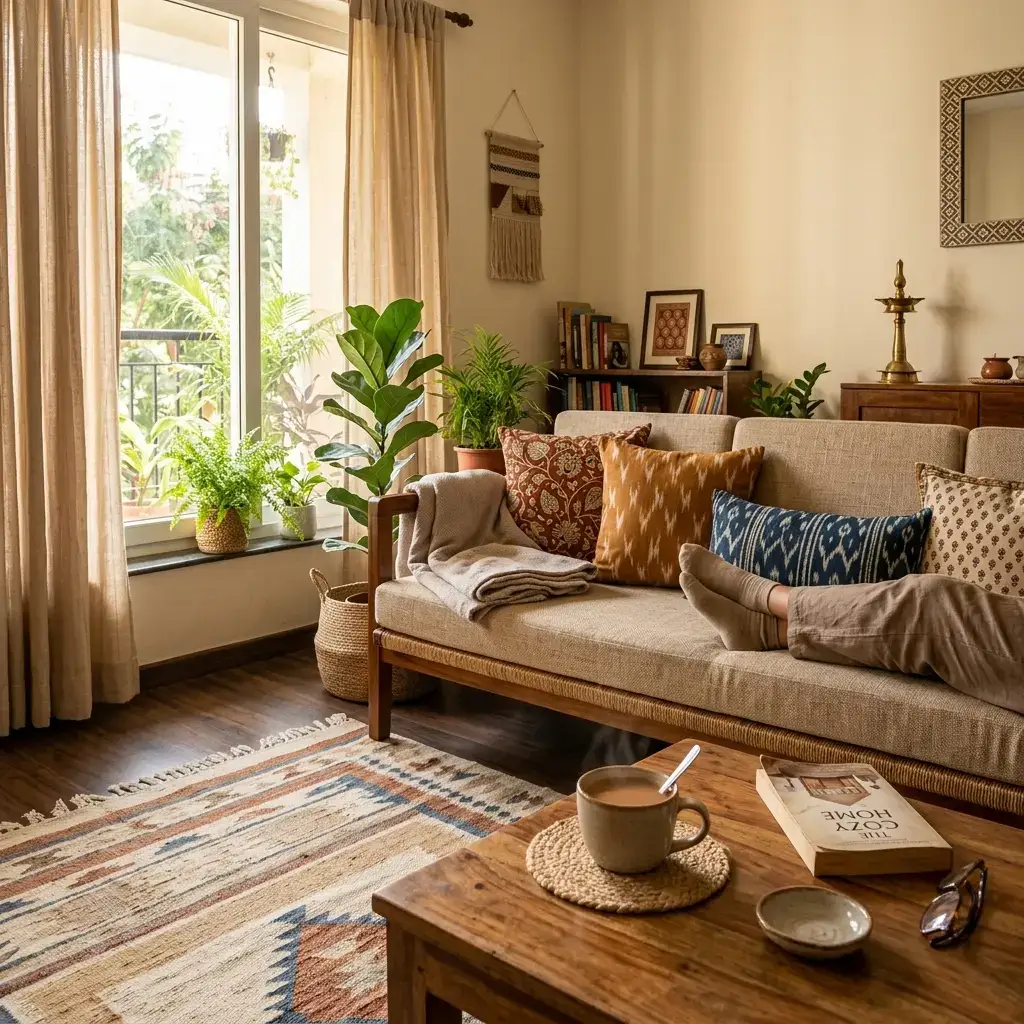Sunlit living room